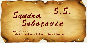 Sandra Šobotović vizit kartica